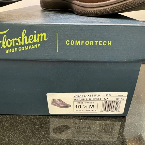 Florsheim Great Lakes Walking shoe in Brown Tumbler Leather. NWT size 10.5 - Picture 4 of 6